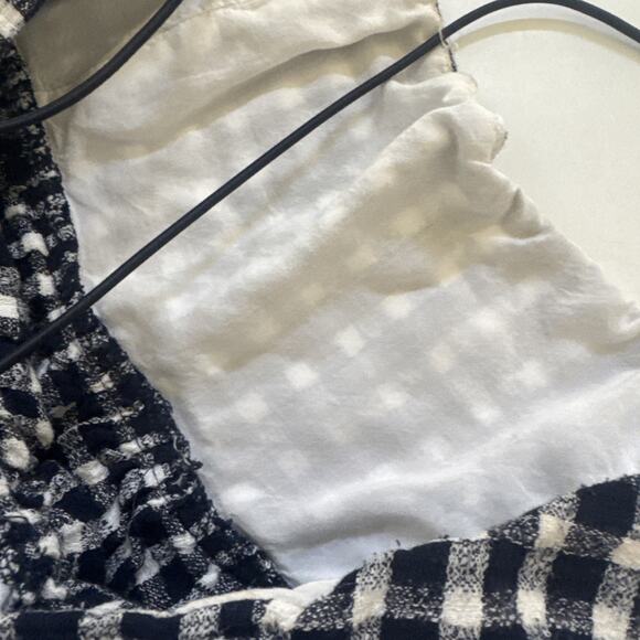 Urban Outfitters Cropped Baby Doll Style Shirt Women Medium Checkered - Picture 7 of 8